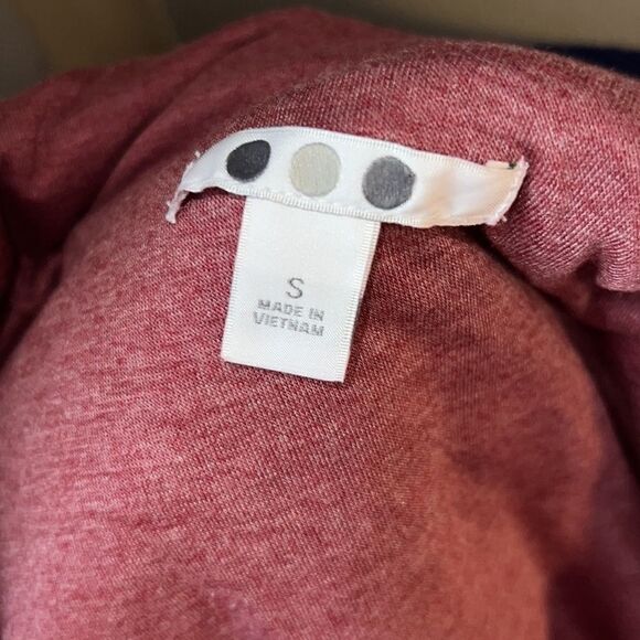 THREE DOTS Heather Tibetan Red Quilted Step Hem Knit Jacket-S - Picture 8 of 10